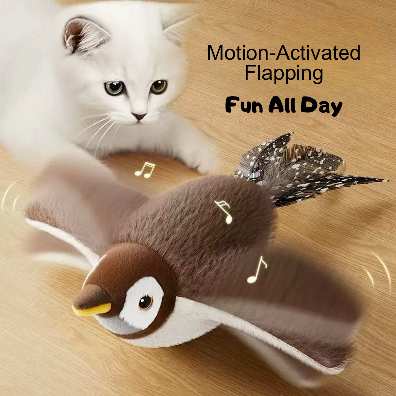 Hot-selling Electric Flapping Bird Cat Toy with Chirping Sound – Realistic Interactive Toy for Cats