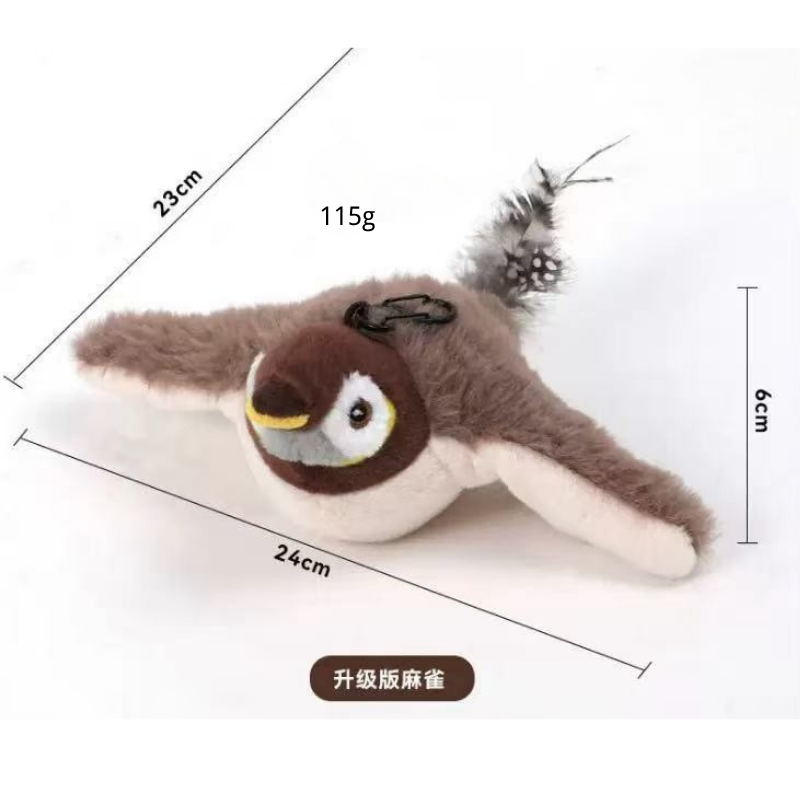 Hot-selling Electric Flapping Bird Cat Toy with Chirping Sound – Realistic Interactive Toy for Cats