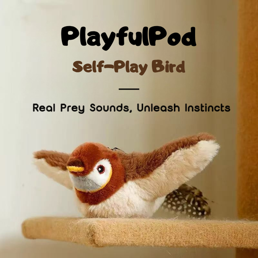 Hot-selling Electric Flapping Bird Cat Toy with Chirping Sound – Realistic Interactive Toy for Cats